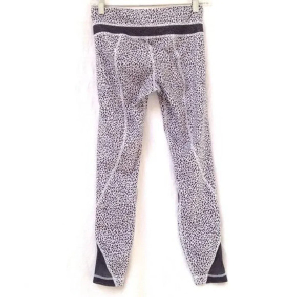 Lululemon Leggings Womens 4 Inspire Tight Mesh Mosaic White Active Yoga Athletic - Picture 5 of 7